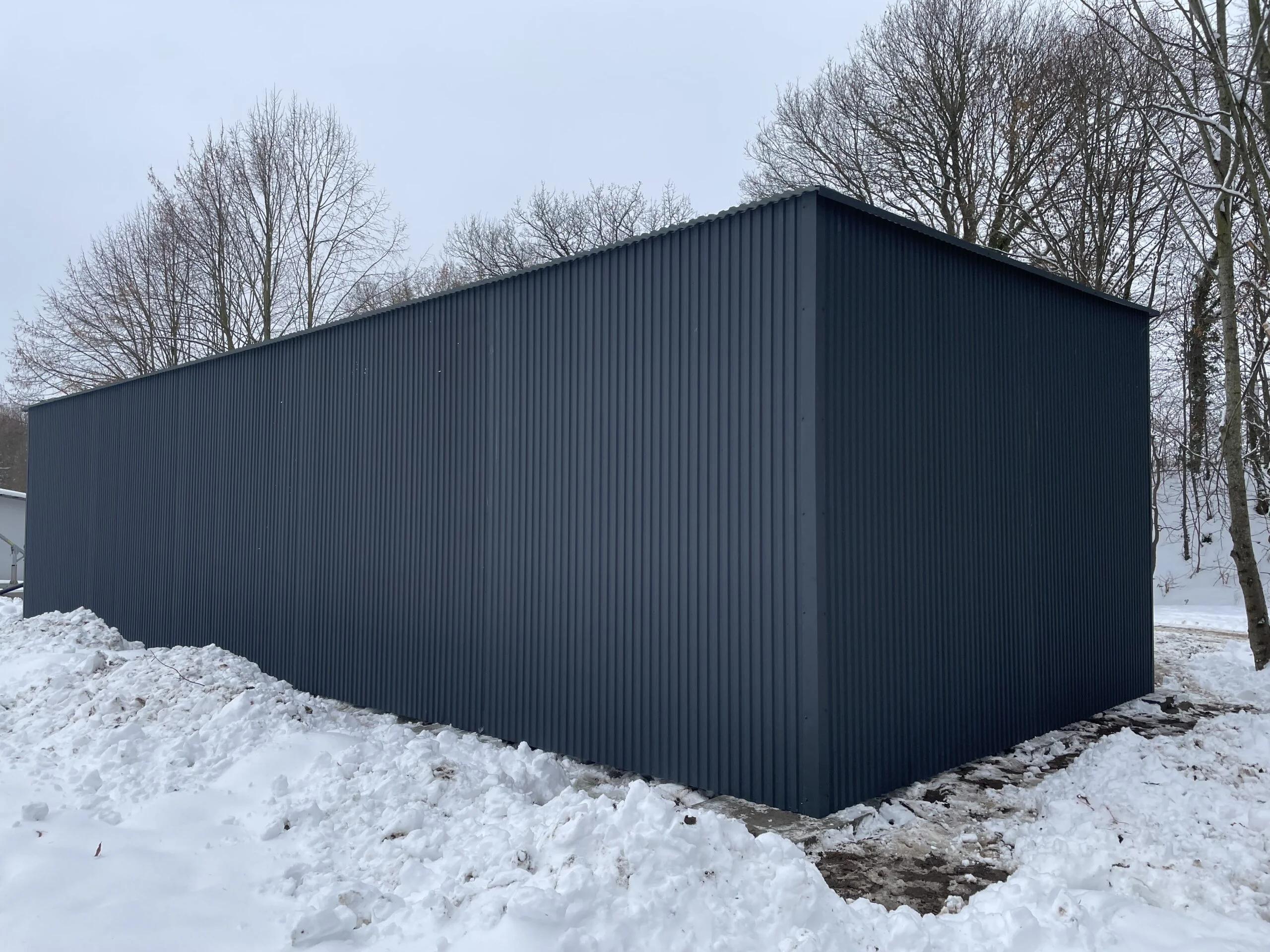 Wiata garażowa z blachy trapezowej 15x6 wysokość 3m - obrazek 2