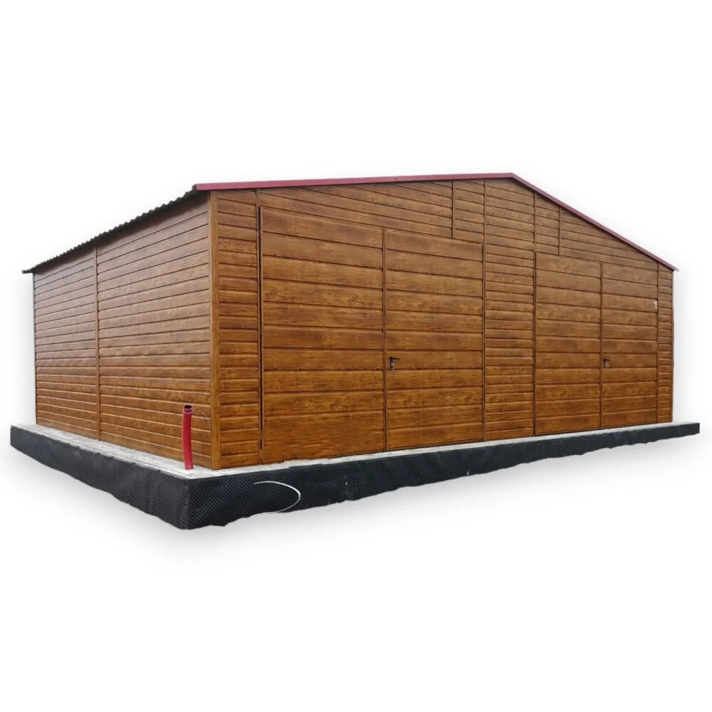 Garaż blaszany Premium dwuspadowy 8x8 brama 2.30 m - obrazek 3