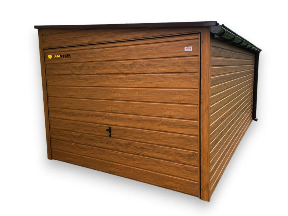 Garaż blaszany Premium 3x5m spad na prawo