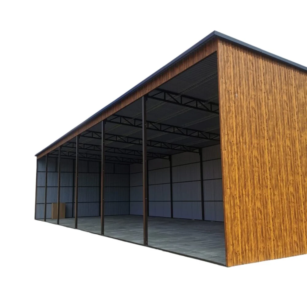 Wiata garażowa z blachy trapezowej 18x7 wysokość 4m - obrazek 3