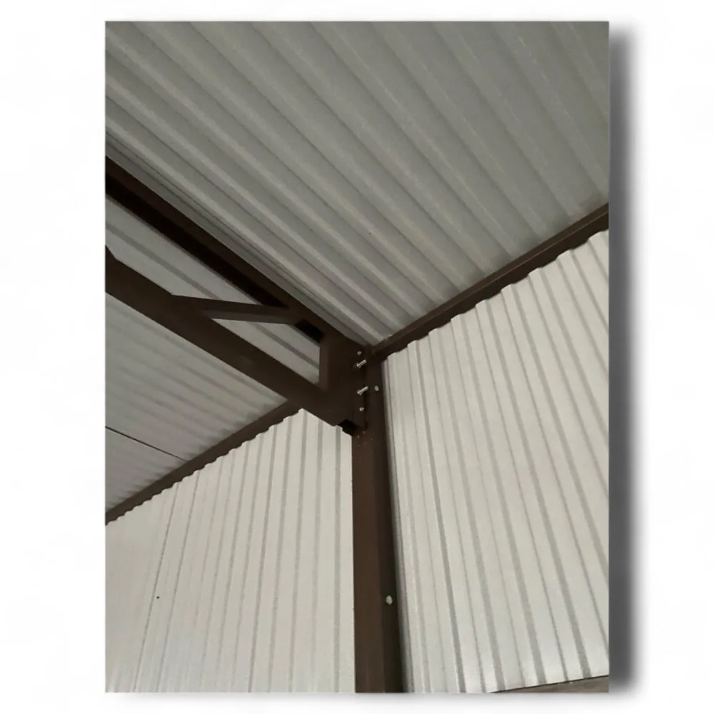 Wiata garażowa z blachy trapezowej 15x7 wysokość 3m - obrazek 6