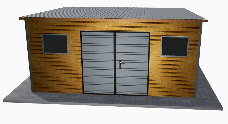 Domek ogrodowy 4×4 drewnopodobny okno pcv x2 - obrazek 2