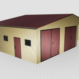 Hala magazynowa 12×8 z wiatą brama 280 cm