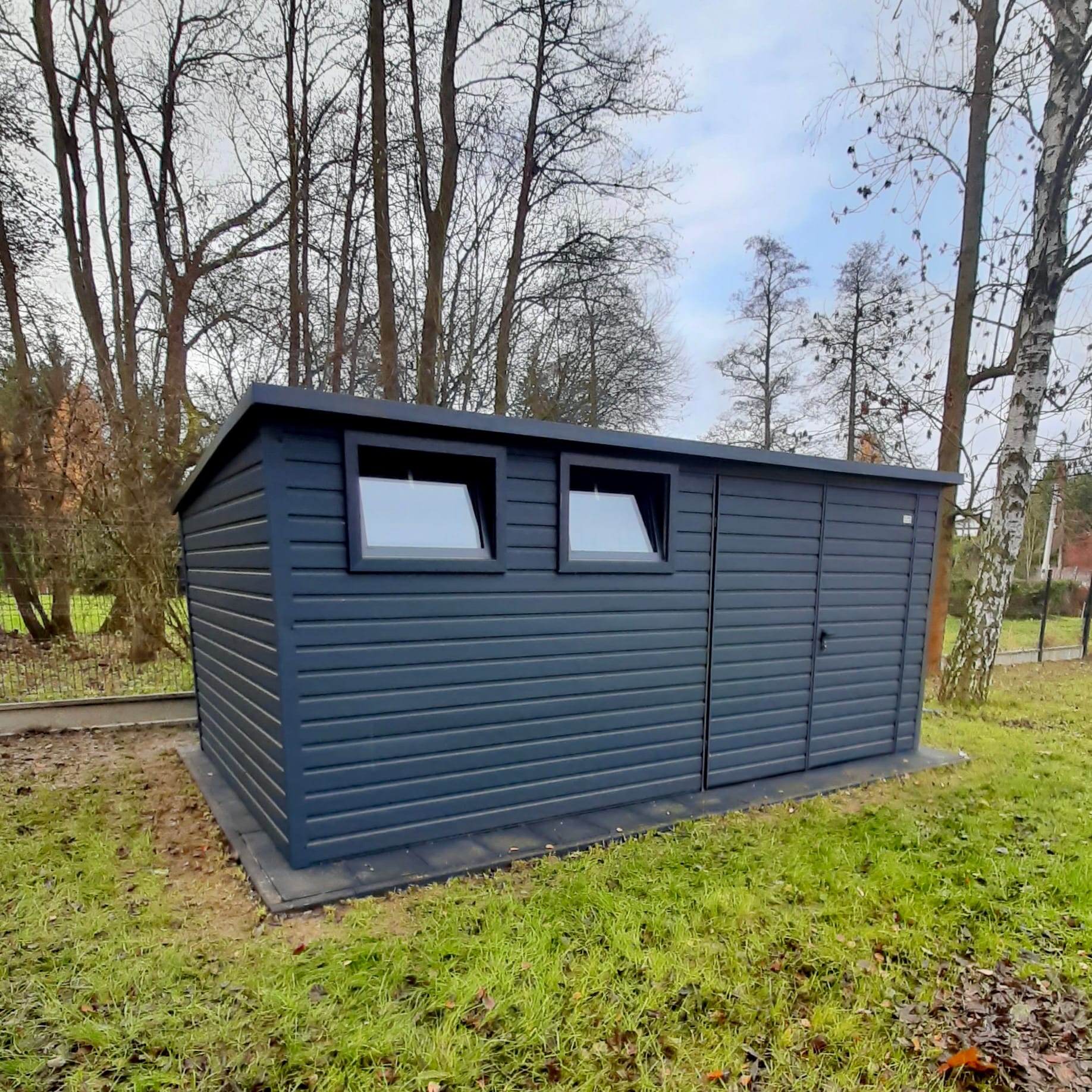 Domek ogrodowy narzędziowy 5,5×3,5 dwuskrzydłowe drzwi