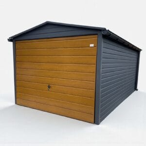 Garaż blaszany Premium dwuspadowy 3×6 brama uchylna