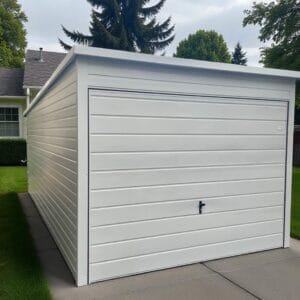 Garaż blaszany Premium 3×6 jednospadowy brama uchylna