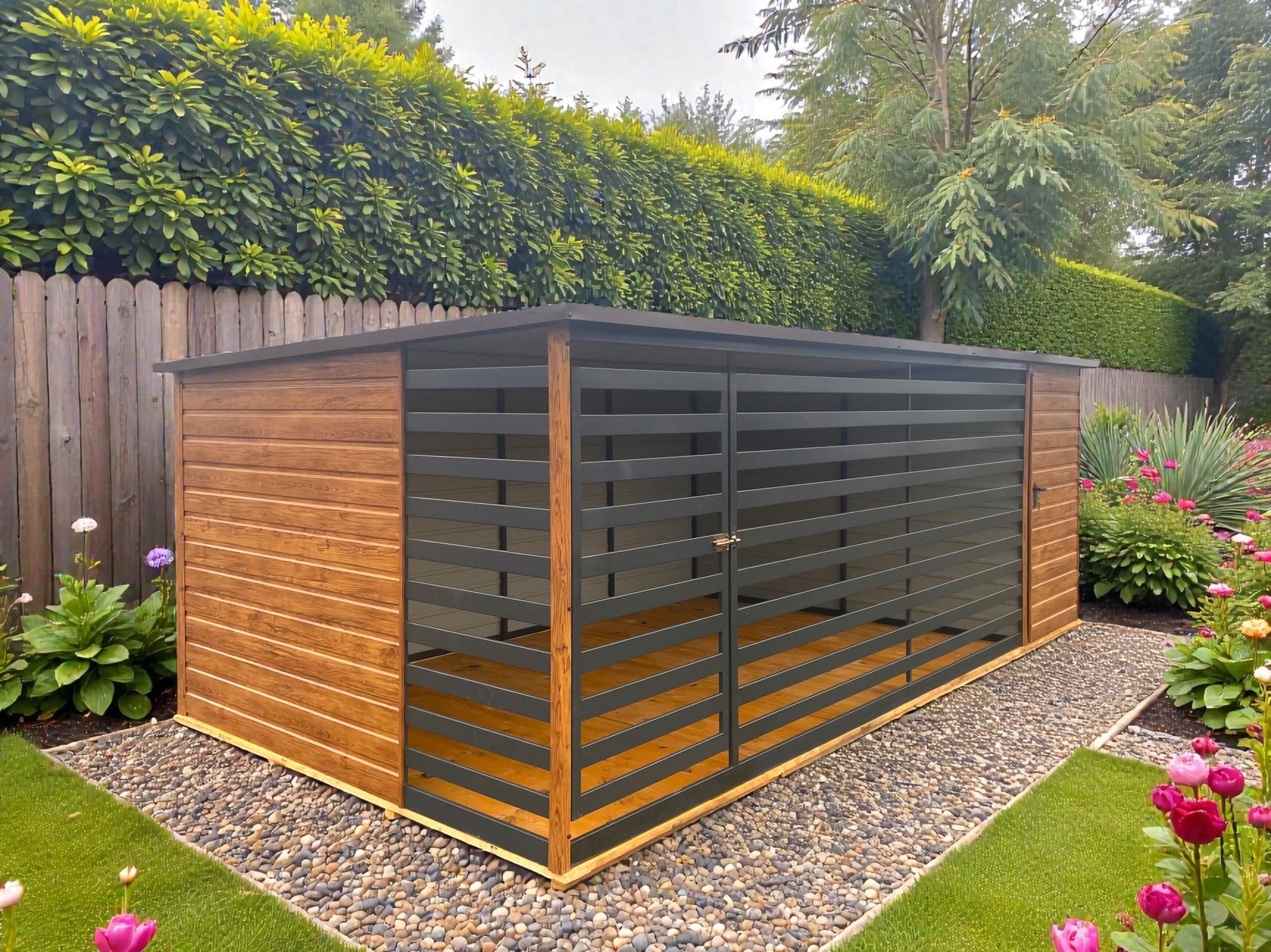 Kojec boks dla psa ze schowkiem 5x2,5m