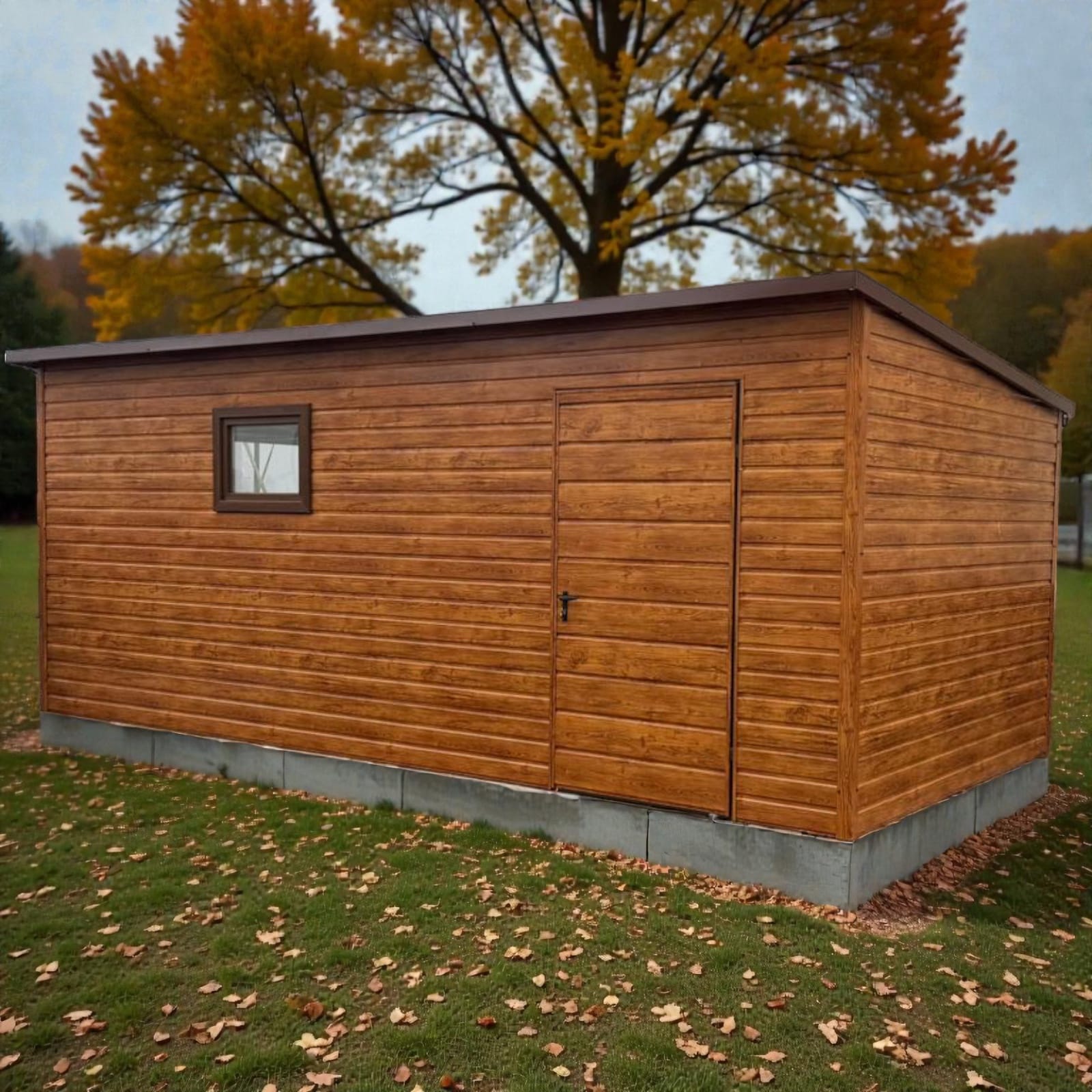 Domek ogrodowy narzędziowy 5×3 drewnopodobny