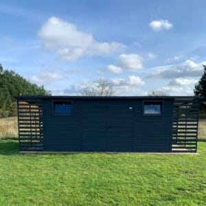 Domek ogrodowy narzędziowy 7 x 3,5 dwie drewutnie
