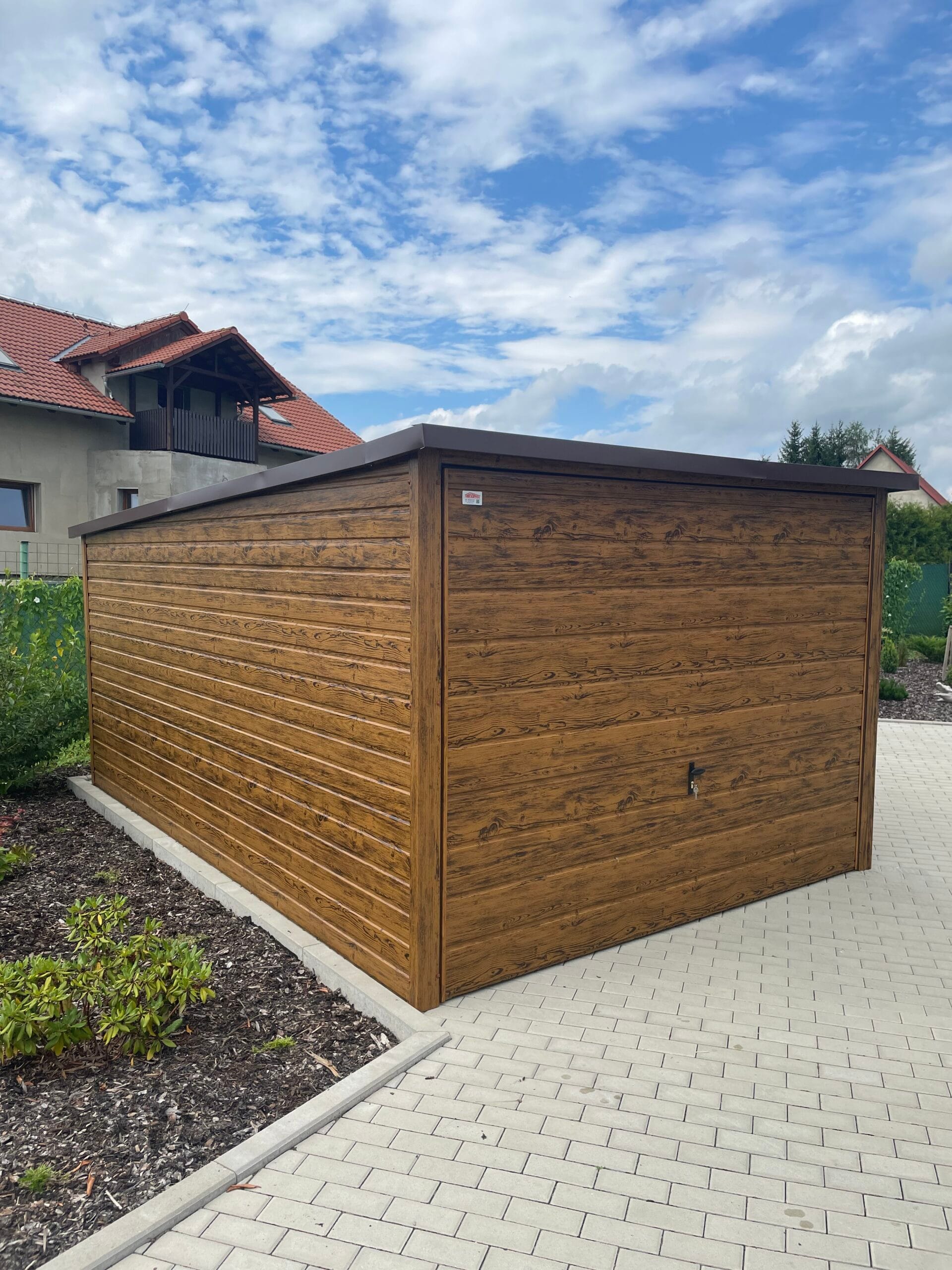 Garaż blaszany Premium 3×5,5 jednospadowy brama uchylna - obrazek 2