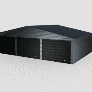 Garaż blaszany Premium dwuspadowy 9×5 trzystanowiskowy