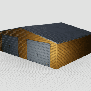 Garaż blaszany Premium dwuspadowy 8x6 dwustanowiskowy