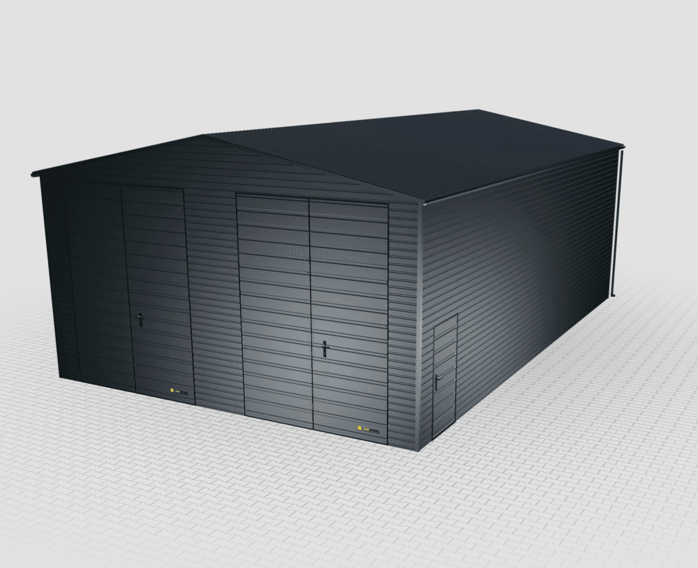 Garaż blaszany Premium 8x12 dwuspadowy