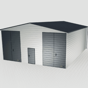Garaż ocieplany z płyty warstwowej 9x12 biały