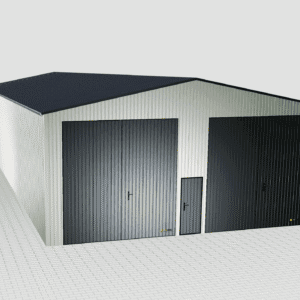 Hala magazynowa 10x24 z blachy trapezowej dach dwuspadowy