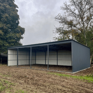 Wiata garażowa z blachy trapezowej 12x7 wysokość 3m