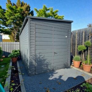 Garaż blaszany Premium 3,5x6m spad dachu na lewo brama 3 m