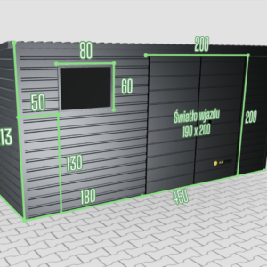 Domek ogrodowy narzędziowy 4,5×3,5