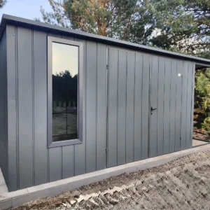 Domek ogrodowy narzędziowy z wiatą 5 x 3 m