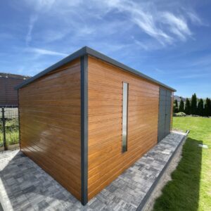 Domek ogrodowy narzędziowy 6x3m kolor drewnopodobny